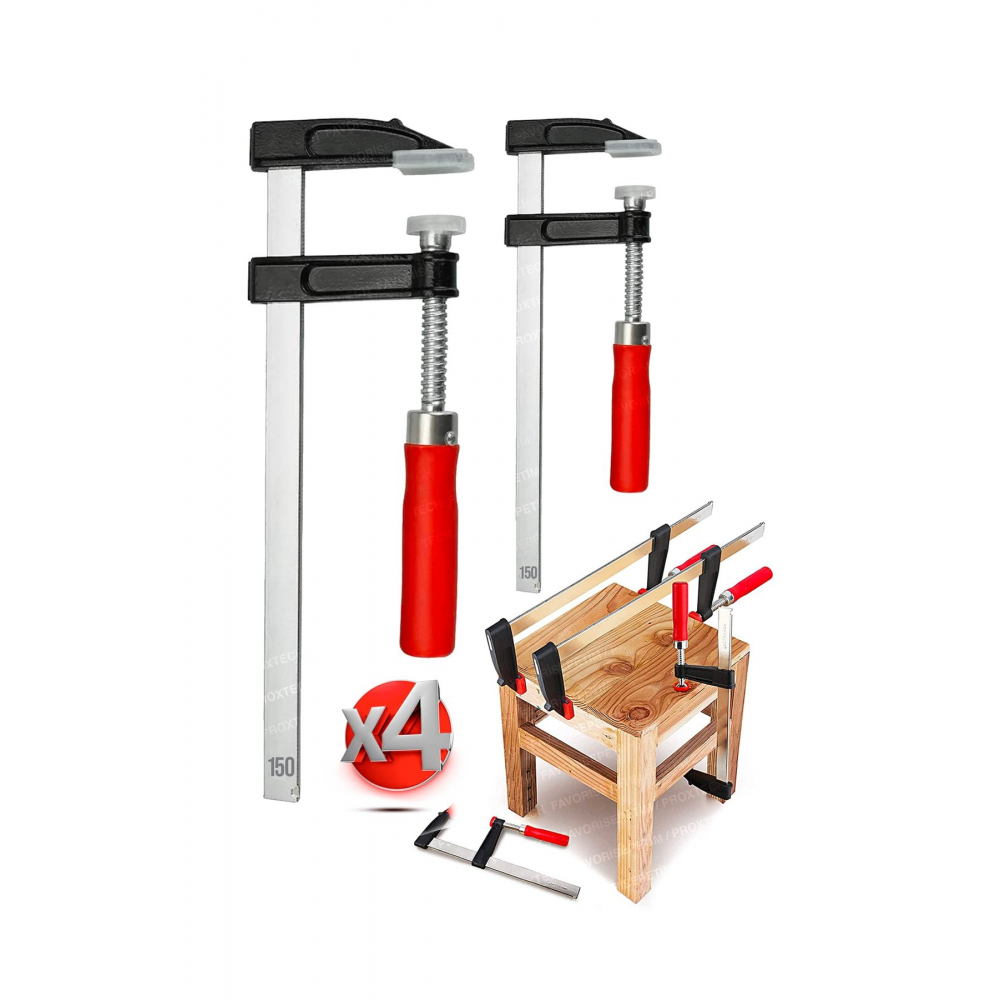 Profesyonel 5parça Masa Tezgah Mengenesi 80mm+ F 150mmtipi Ahşap Çelik Mobilyacı Işkencesi Kıskaç 5x