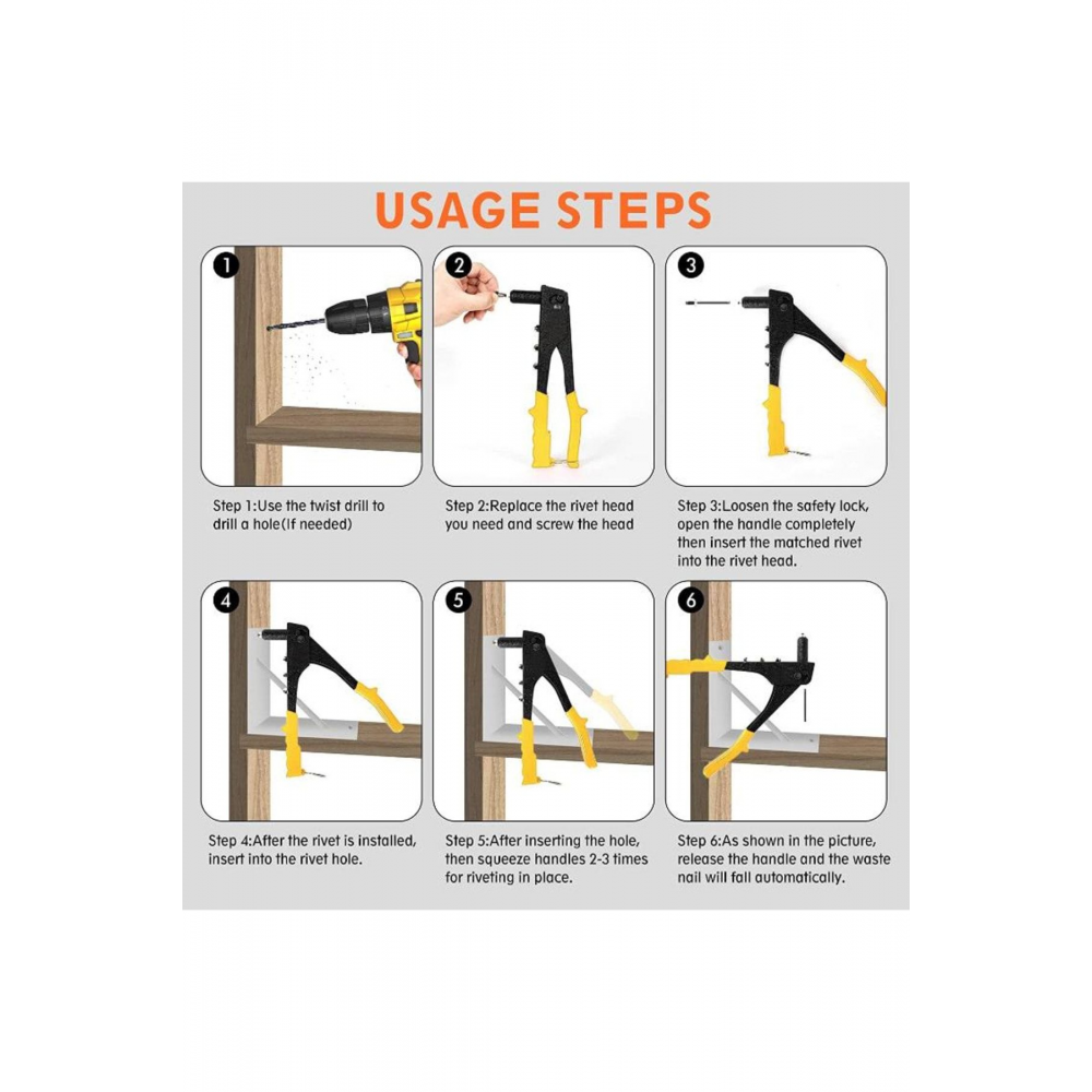 Profesyonel Perçin Tabancası Araç Koltuk Mobilya Perçin Hediyeli