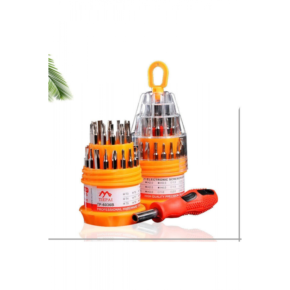 31 Parça Mıknatıslı Mini Tornavida Seti Çok Amaçlı Laptop Telefon Tamir Seti Vidalama