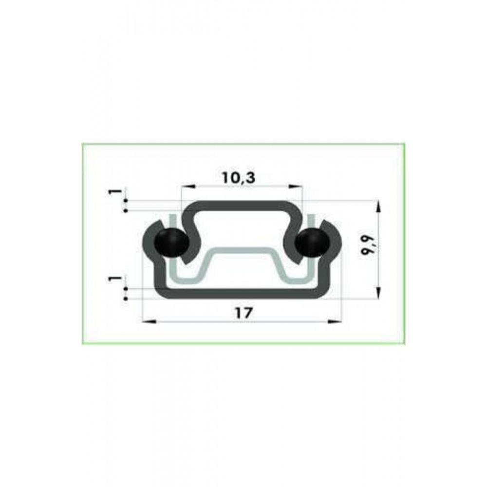 17mm 35cm Teleskopik Ray Çekmece Kızağı Çekmece Rayı (17X342) Vida Dahil