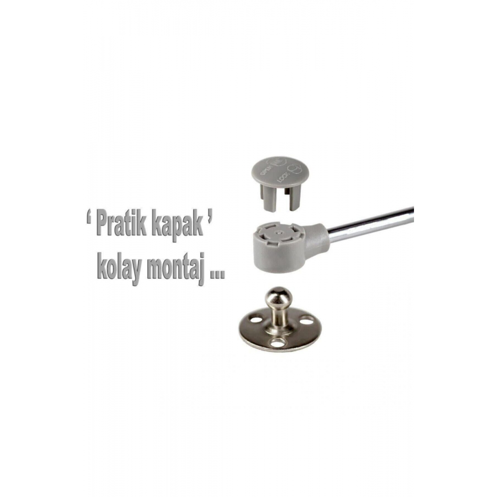 4 Adet Dolap Amortisörü Gazlı Piston Kapak Hidroliği 27 cm 100n