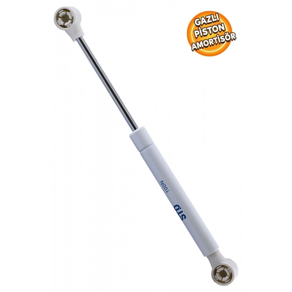 Std Dolap Kapak Pistonu Mutfak Dolabı Kapağı Gazlı Amortisörlü Piston 100n / 25cm - Beyaz