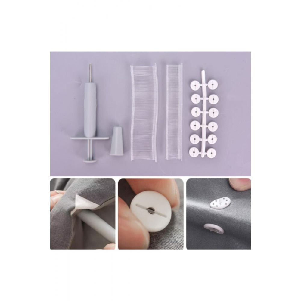 Yorgan Kılıfı Sabitleme Seti Kılçık Tabancası