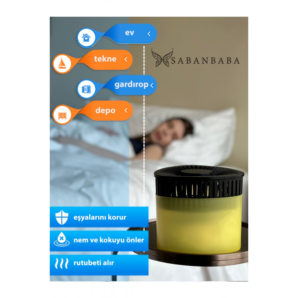 Nem Alıcılı Ve Rutubet Giderici Aparat - 500 gr -üçgen Vanilya (TABLET DAHİL)