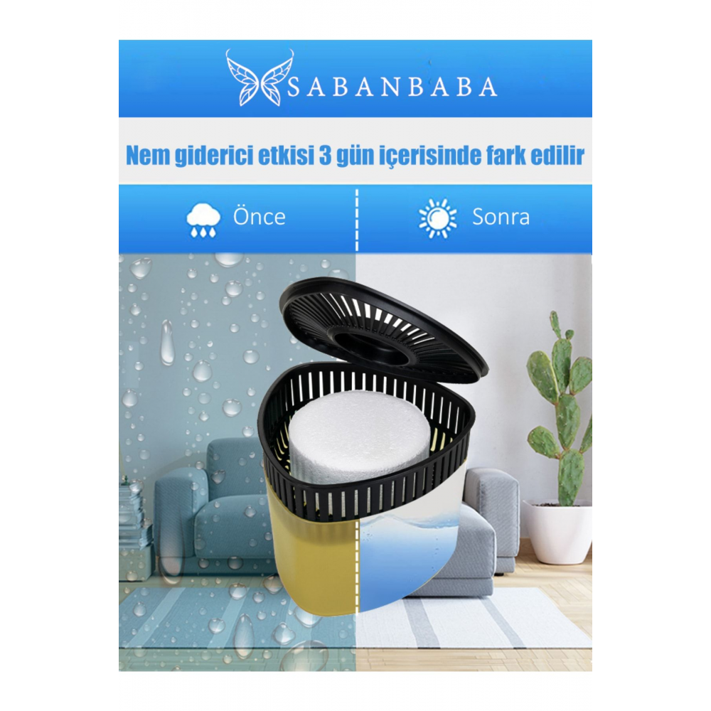 Nem Alıcılı Ve Rutubet Giderici Aparat - 500 gr -üçgen Vanilya (TABLET DAHİL)