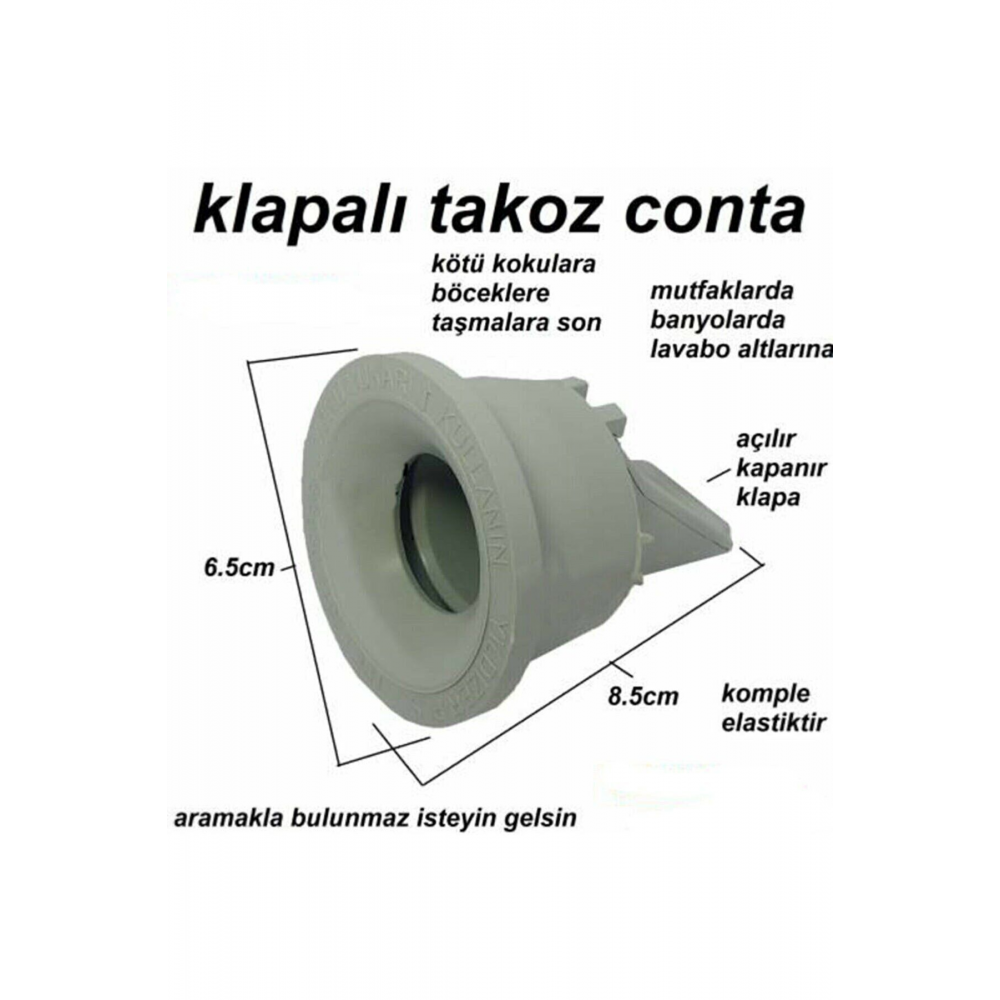 Lavabo Koku Q90 Giderici ÇekValf Lavabo Gider Adaptör Conta Koku Önleyici Pratik Montaj