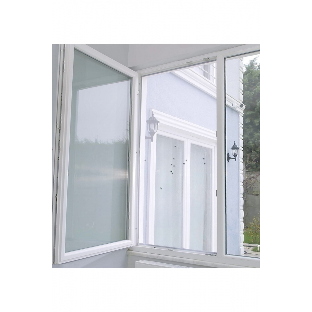 Pencere Sineklik Sinek Tülü Böcek Tutucu 150x100 Cm 5 Metre Özel Kesim Çift Taraflı Bant