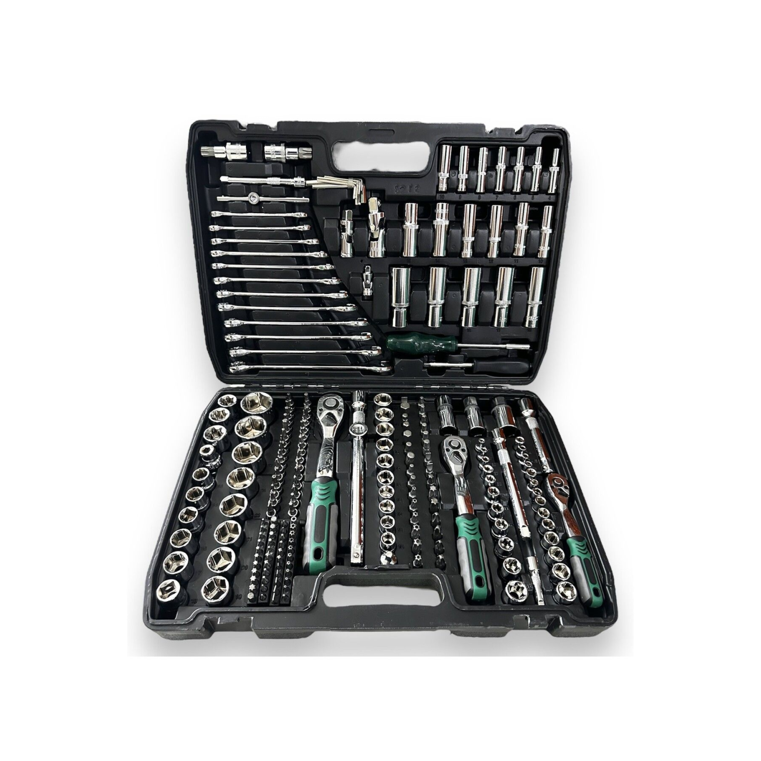 Tam Profesiyonel Germany 72 Diş Eğik Cırcır 216 Parça Lokma Takımı Oto Tamirci Tam Set 1/2-3/8-1/4
