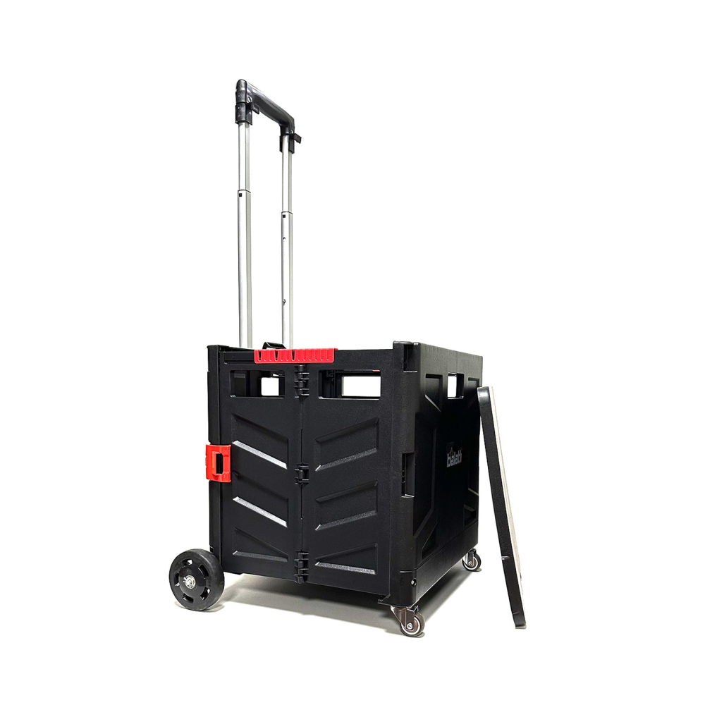 Katlanabilir Yükseklik Ayarlı Paket Market Taşıma Arabası Açık Yeşil