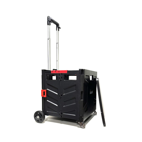 Katlanabilir Yükseklik Ayarlı Paket Market Taşıma Arabası Açık Yeşil