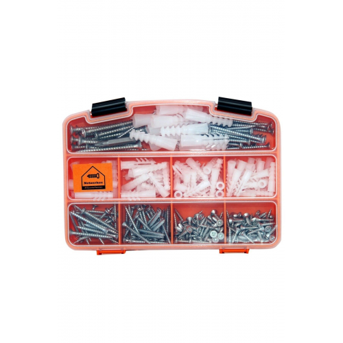 320Parça 12 Çeşit Vida Seti, Dübelli Sunta Vidası Seti,matkap Ucu Bits Uç Ve Takım Çantası