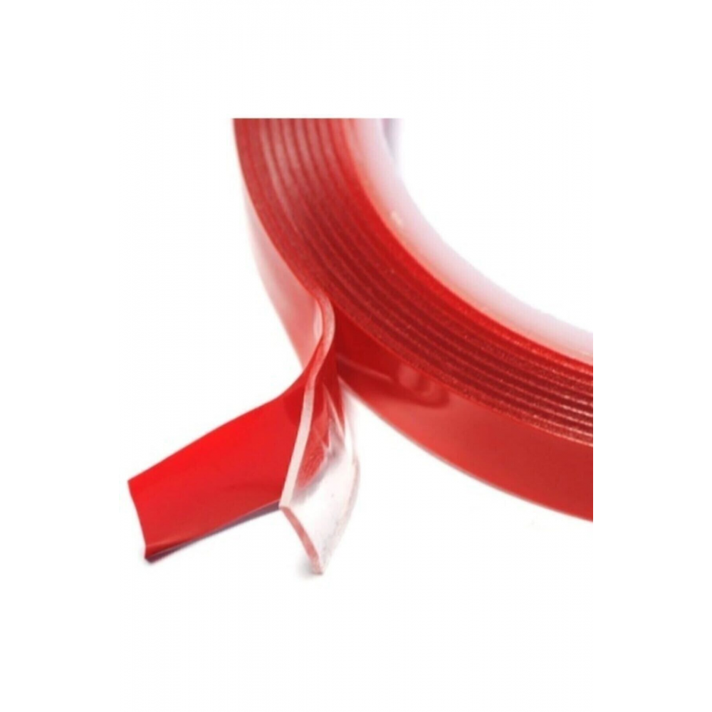 Çift Taraflı Silikonlu Şeffaf Bant 10mm X 2m Su Geçirmez Süper Güçlü Montaj Band Akrilik Çiftbant