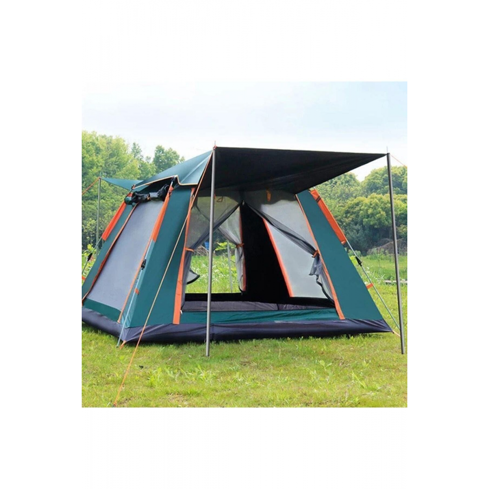 4 Kişilik Tenteli Çadır - Tam Otomatik Kamp Çadırı 215x215x145 Cm