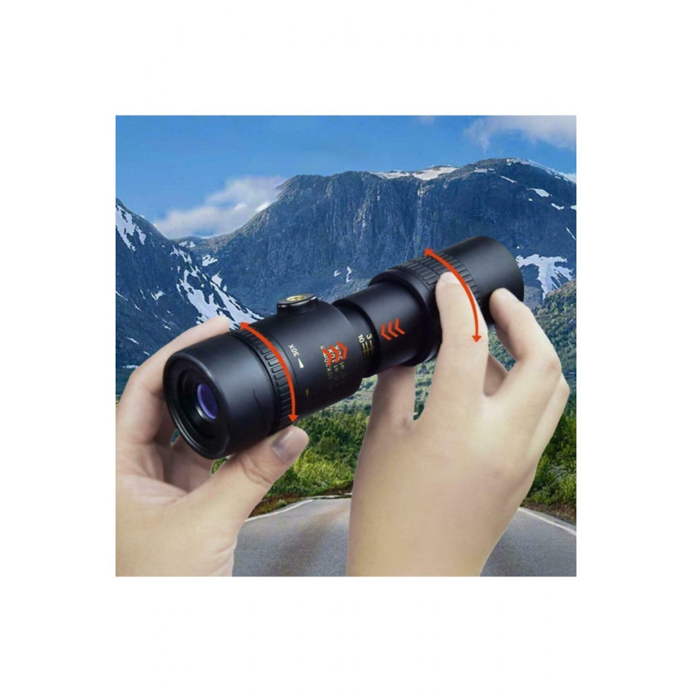 10-300x40 Zoom Monoküler Teleskop Dürbün Telefon Tutuculu