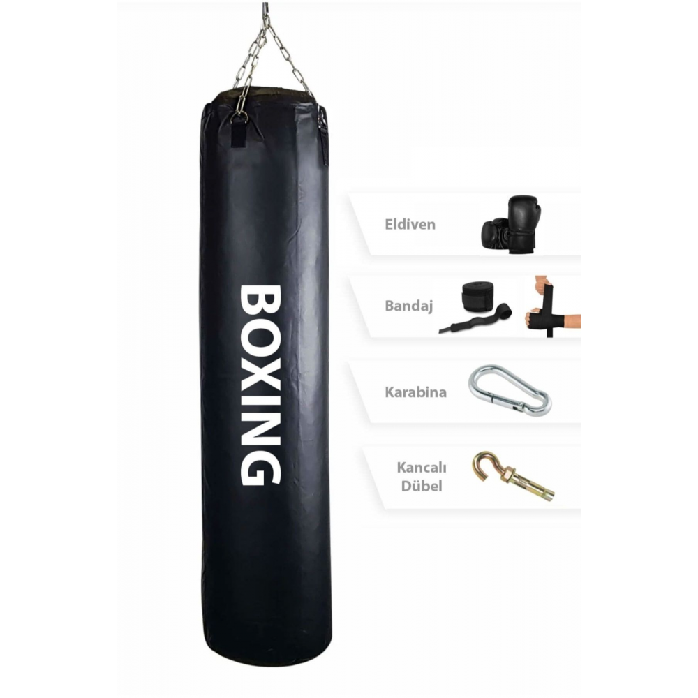 120x32cm Kum Torbsı Boks Bndajı Boks Ediveni Tavan Askı Aparatı Dolu