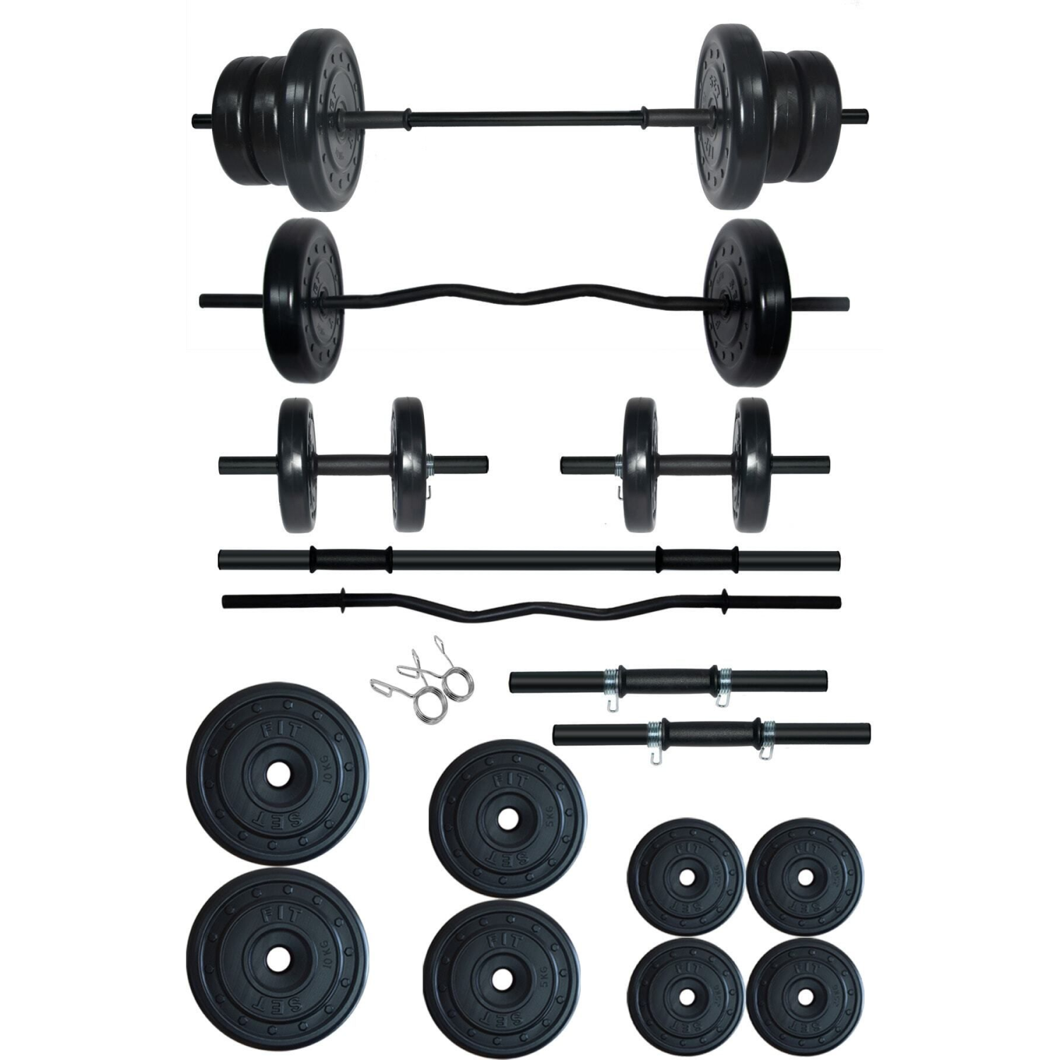 48 kg Z Barlı Halter Seti ve Dambıl Seti Ağırlık Fitness Seti