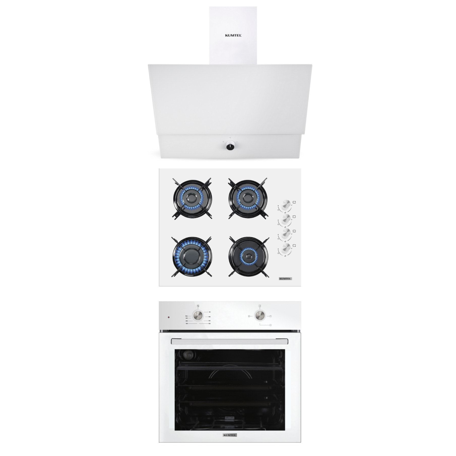 Home Beyaz Cam Ankastre Set