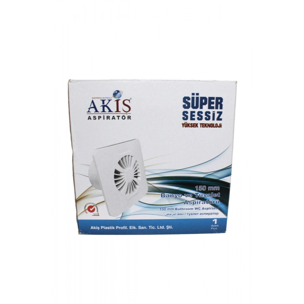 Ak-c150 150'lik Banyo Ve Tuvalet Aspiratör Havalandırma Fanı (21,5 CM)