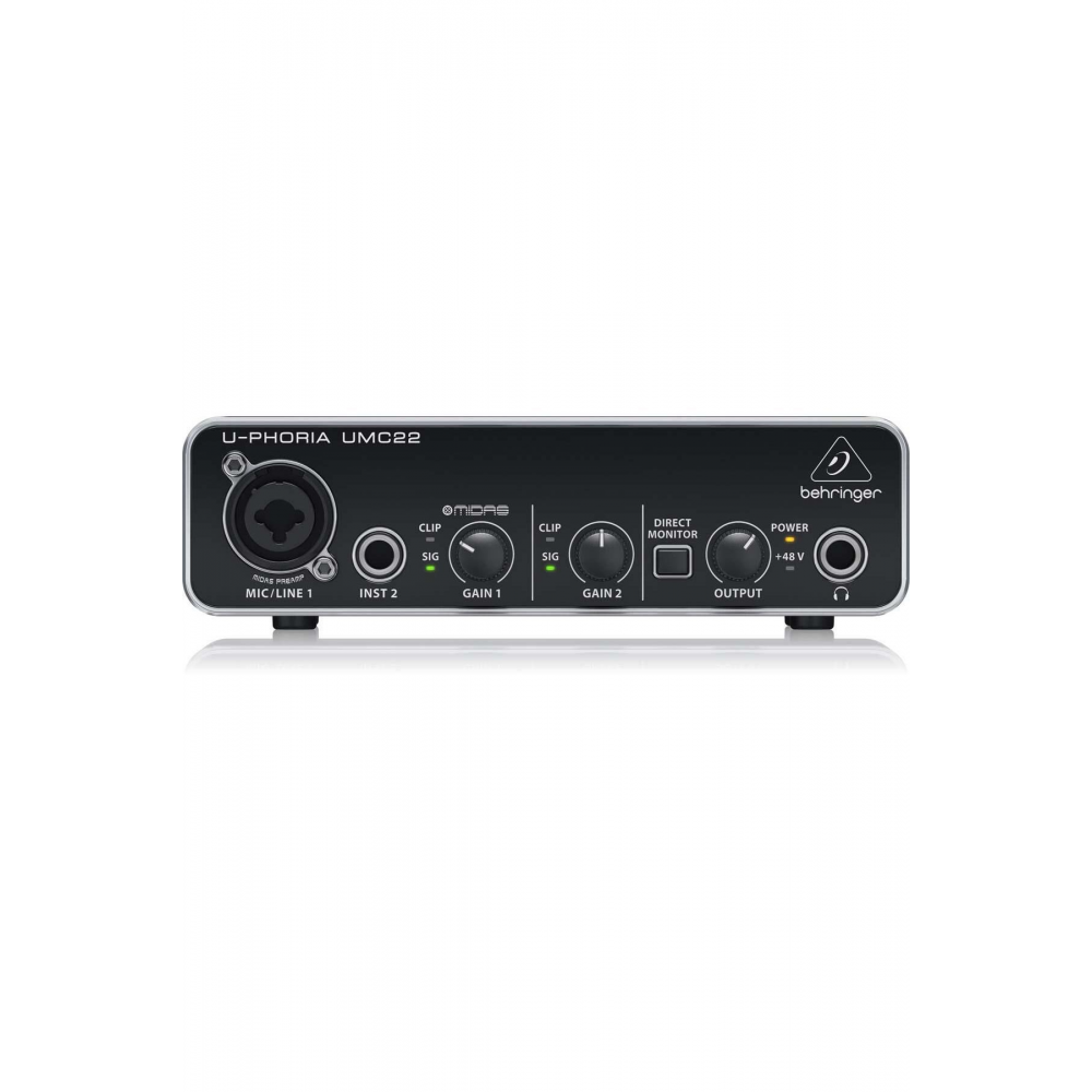 Umc22 2x2 Ev Stüdyosu Için Midas Mikrofon Preamfi Ses Kartı