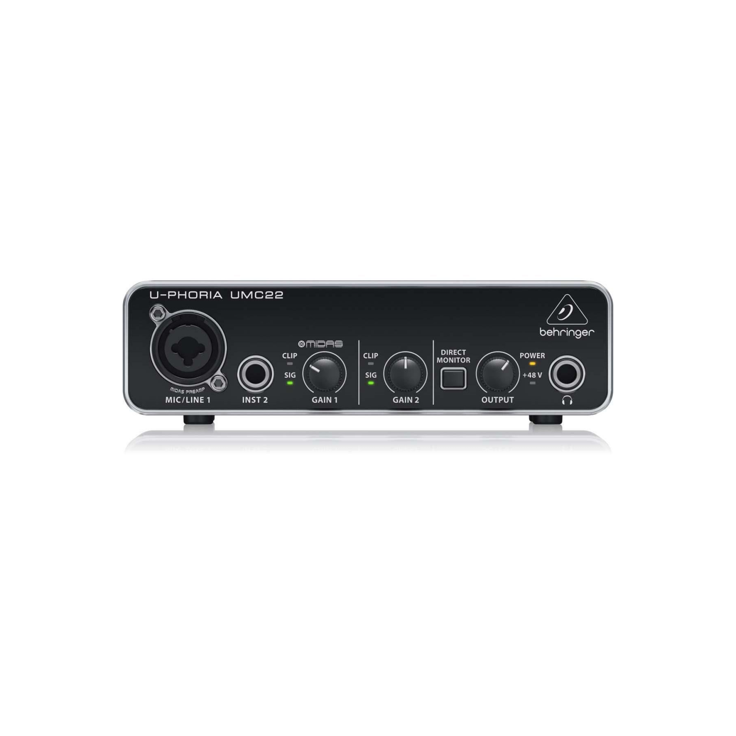 Umc22 2x2 Ev Stüdyosu Için Midas Mikrofon Preamfi Ses Kartı