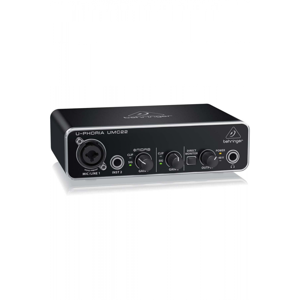 Umc22 2x2 Ev Stüdyosu Için Midas Mikrofon Preamfi Ses Kartı