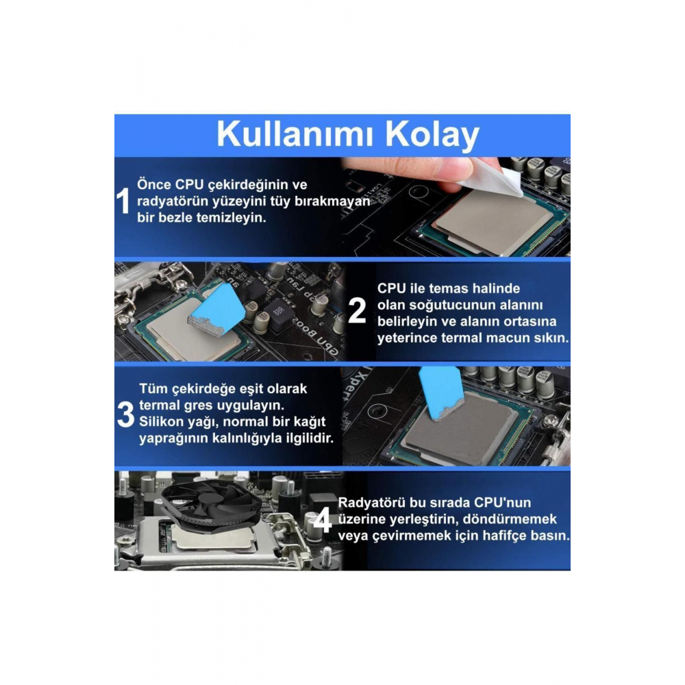 Ultra Büyük Boy Yj-g190 (50GR) 1.93 W/m.k Termal Macun Cpu Soğutma Pastası Cpu Gpu Ps4 Ps3 Pc