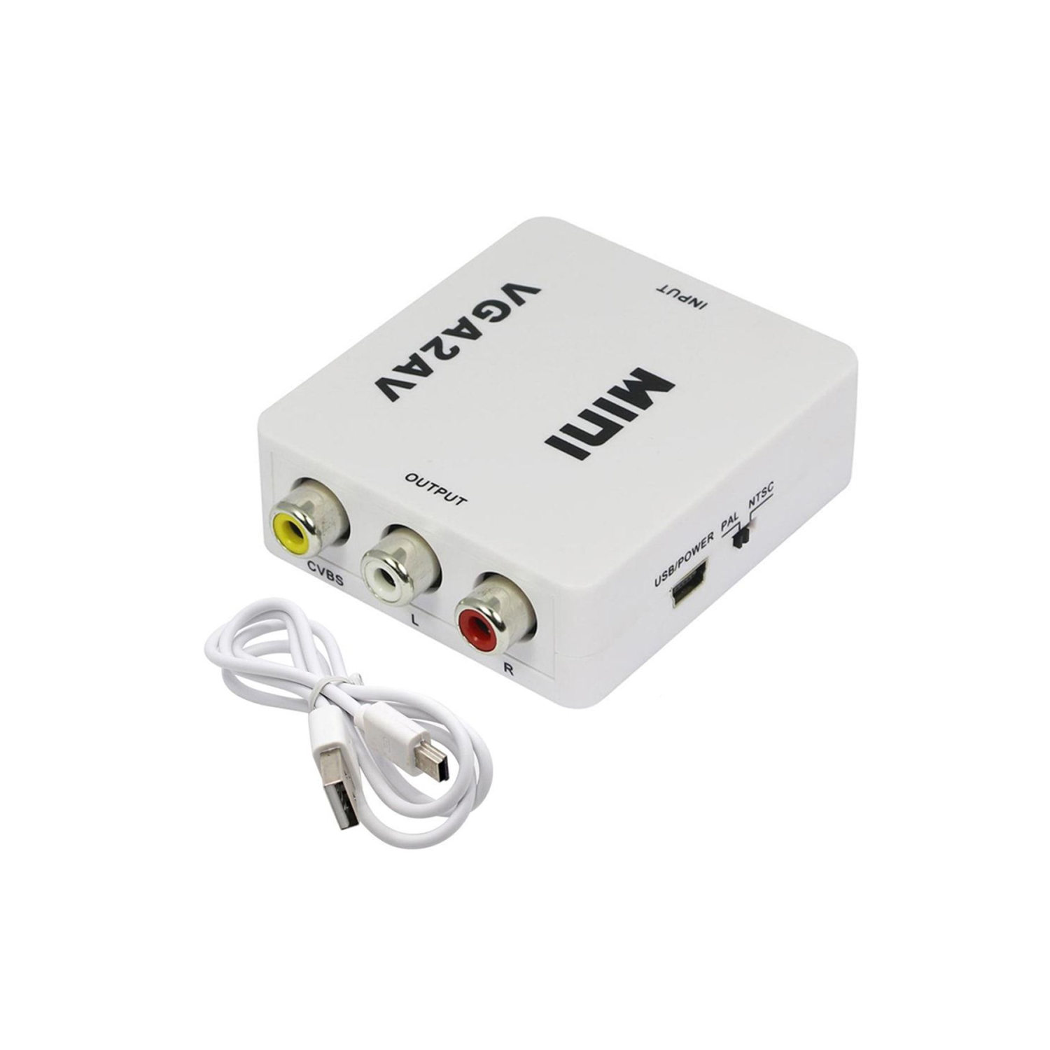 VGA2AV VGA RCA AV Dönüştürücü Çevirici Mini Audio Switch