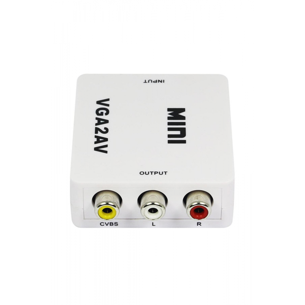 VGA2AV VGA RCA AV Dönüştürücü Çevirici Mini Audio Switch