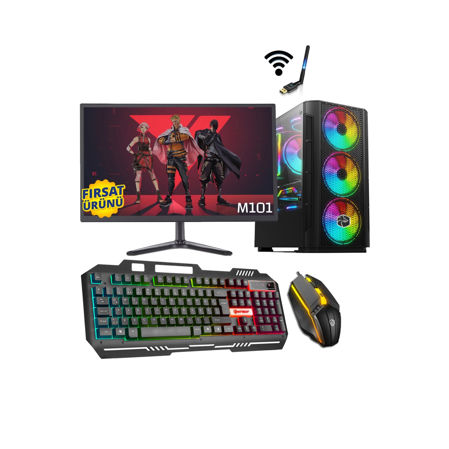 M101 Intel Core i5-3470 3,20Ghz 8GB Ram 256GB SSD 18,5'' Full Takım Masaüstü Bilgisayar