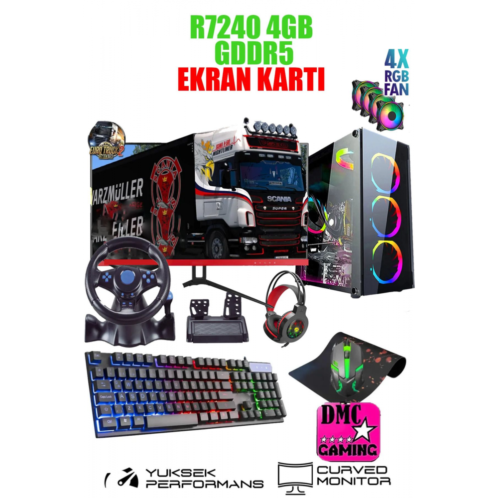 N129x (PUBG,GTA5) I5-3470,16gb Ram,500gb Hdd 256gb Ssd,r7240 4gb 23.8