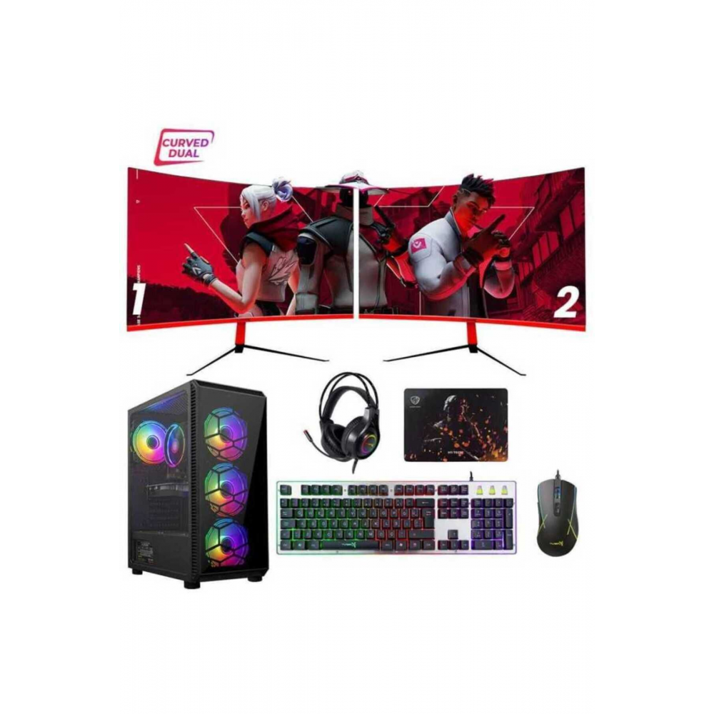 Tx1650 I7 860 16gb Ram 256gb Ssd 4gb Gt740 Ekran Kartı 23.6 Curved Çift Oyuncu Masaüstü Bilgisayarı