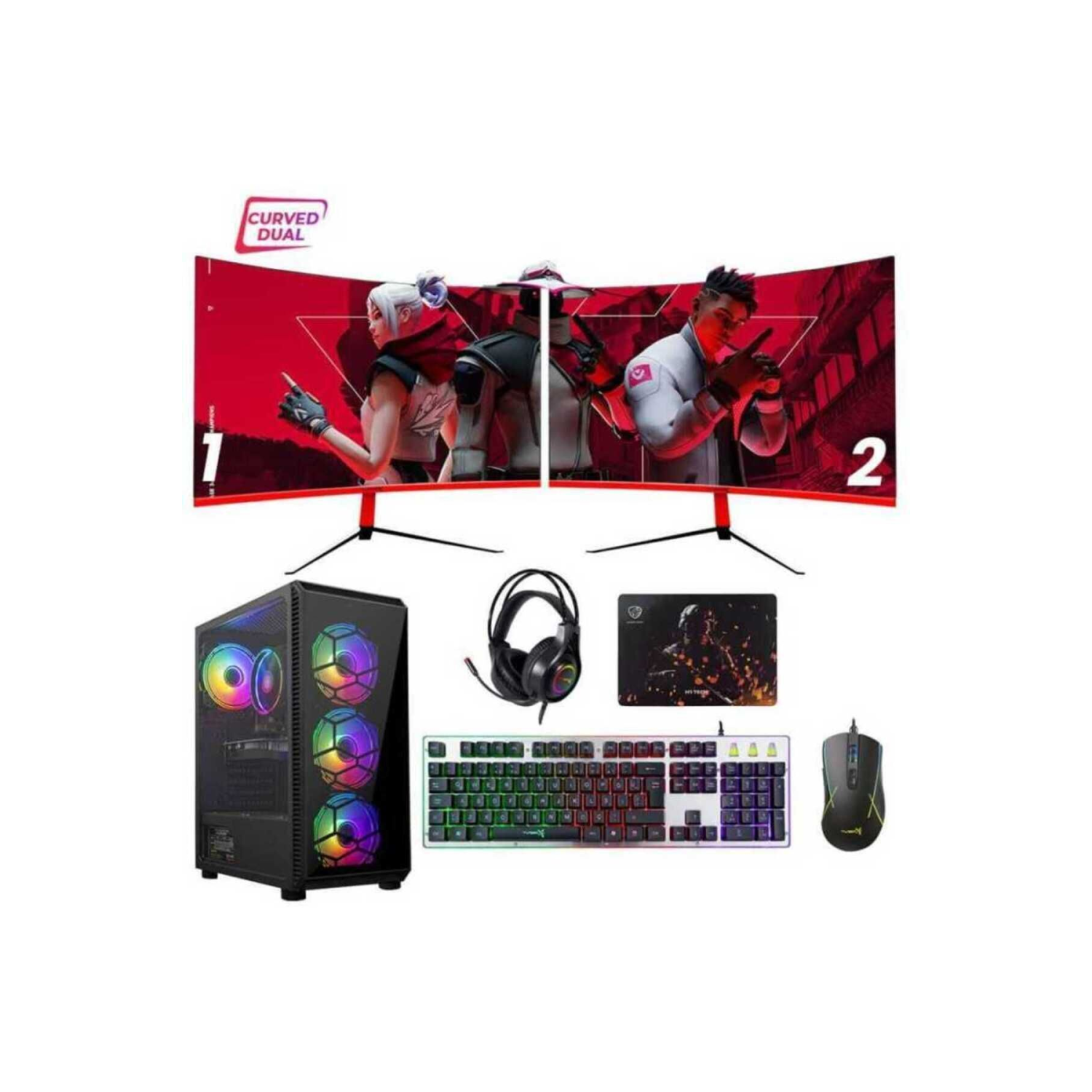 Tx1650 I7 860 16gb Ram 256gb Ssd 4gb Gt740 Ekran Kartı 23.6 Curved Çift Oyuncu Masaüstü Bilgisayarı