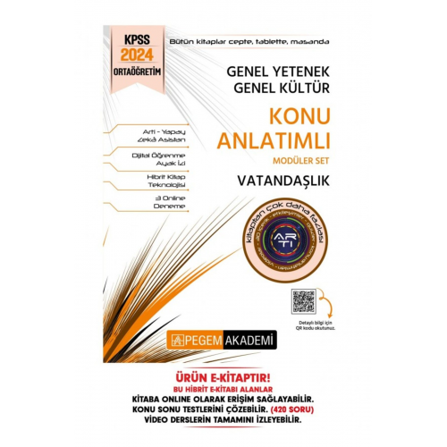 2024 Kpss Genel Yetenek Genel Kültür Ortaöğretim Vatandaşlık Konu Anlatımlı Hibrit E-kitap