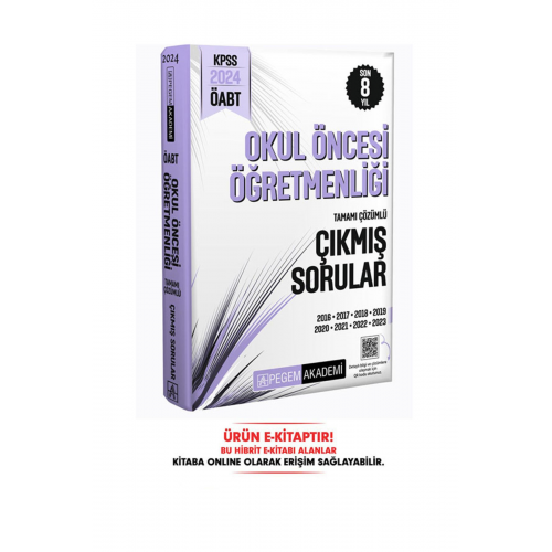 2024 ÖABT Okul Öncesi Öğretmenliği Çıkmış Sorular E-Kitap