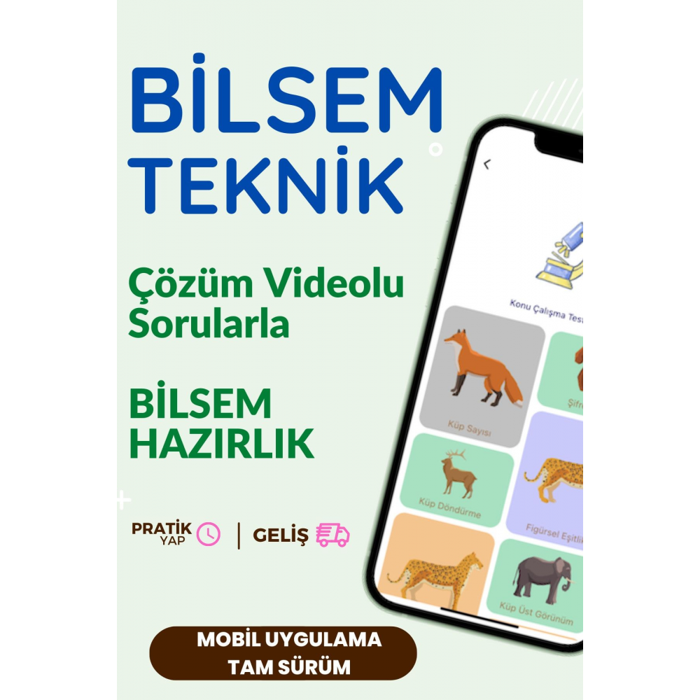 - Bilsem Sınavına Hazırlık Uygulaması - 3 Aylık Premium Paket