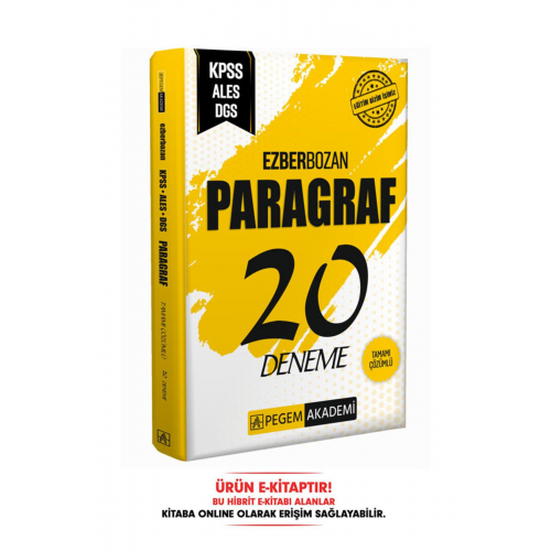 Ezberbozan KPSS ALES DGS Paragraf 20 Deneme E-Kitap