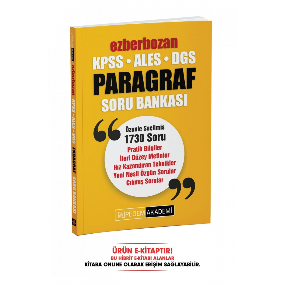 Ezberbozan KPSS ALES DGS Paragraf Soru Bankası E-Kitap