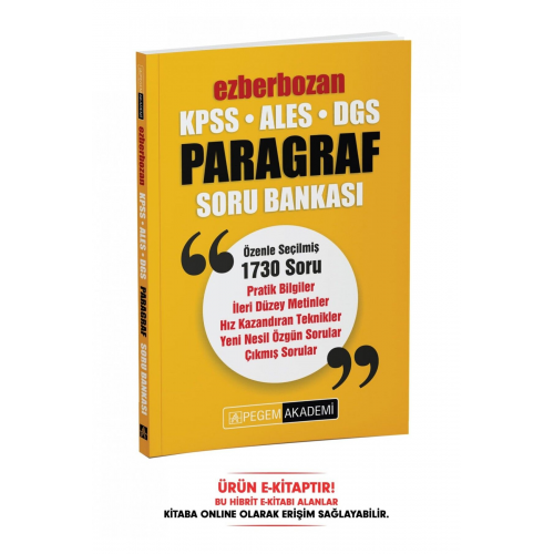 Ezberbozan KPSS ALES DGS Paragraf Soru Bankası E-Kitap