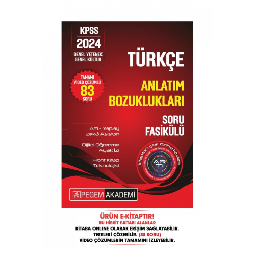 KPSS Türkçe - Anlatım Bozukluğu Soru Fasikülü