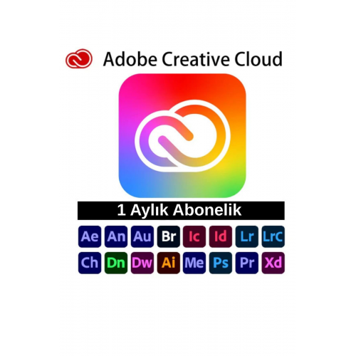 Creative Cloud 1 Aylık Lisans Kişisel Hesaba Teslim (Tüm Adobe Uygulamaları)