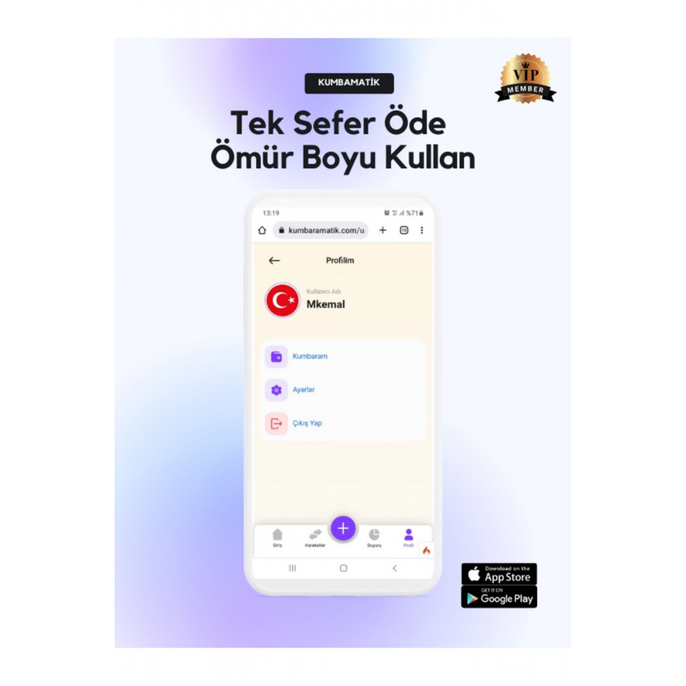 Dijital Bireysel ve Aile Hedef Kumbarası Ömür Boyu Üyelik