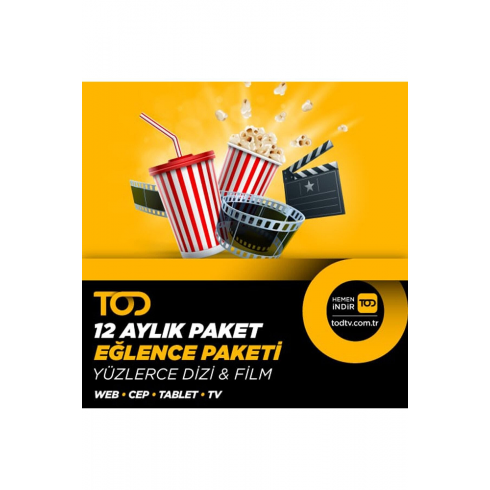 12 Aylık Eğlence Paketi - (Web + Cep + Tablet + Smart Tv)