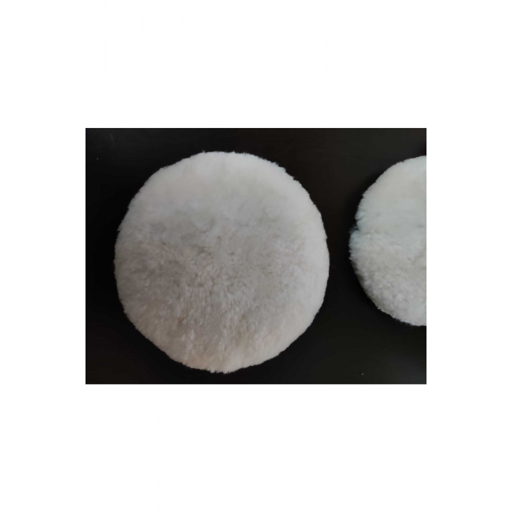 160mm Cırt Taban Kuzu Yünü Beyaz Tüy Pasta Ve Çizik Keçesi