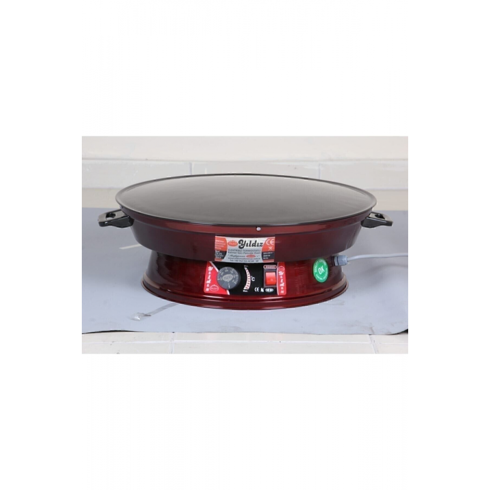 2000w Elektrikli Lüks Termostatlı 50 Cm Ekmek,gözleme,börek Ve Katmer Sacı