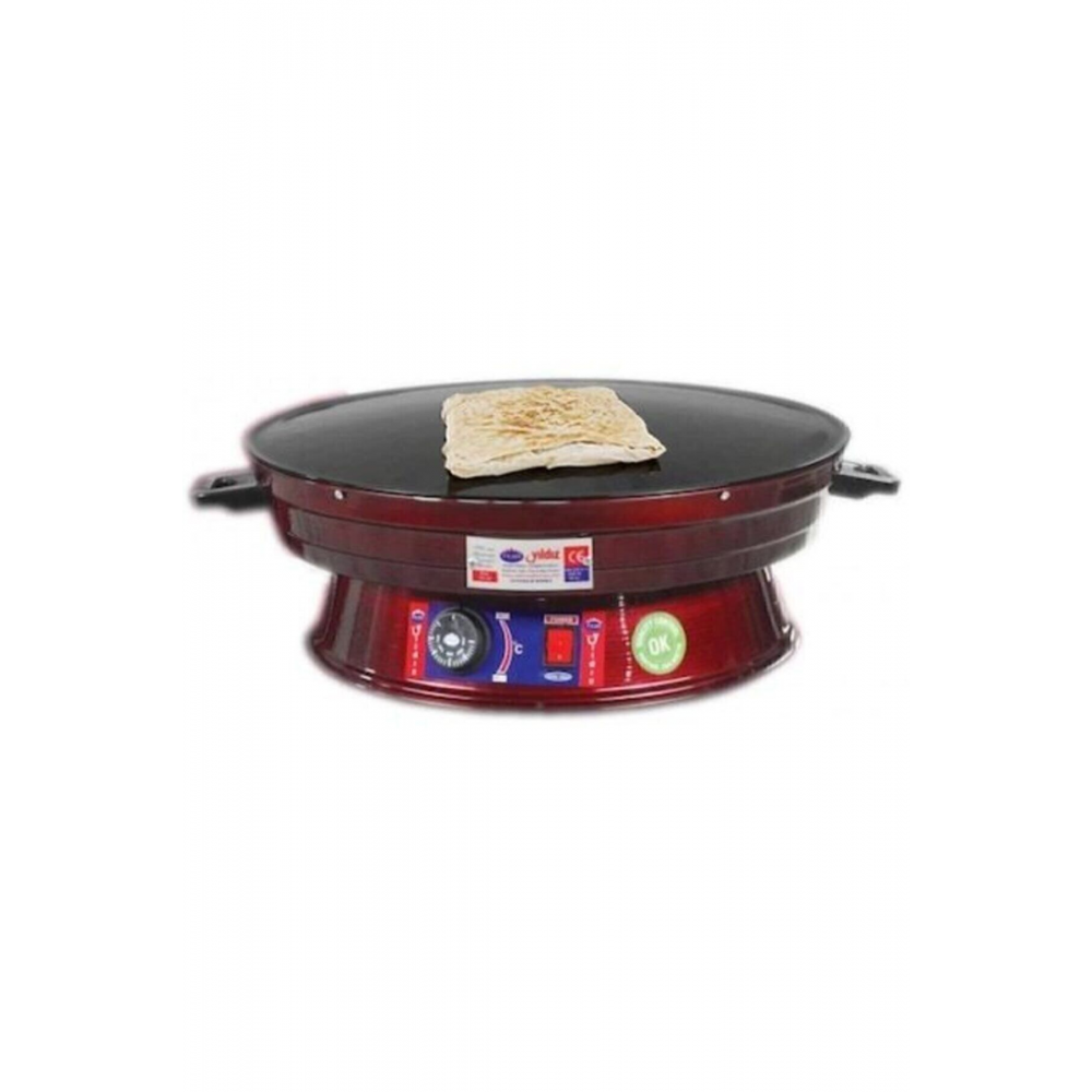 J-181 Yk-25 2000w Elektrikli Lüks Termostatlı 50 Cm Ekmek,gözleme,börek Ve Katmer Sacı
