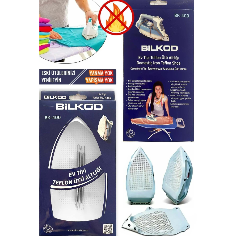 Bk-400 Yanmaz Yapışma Yapmaz 1. Kalite Ütü Altlığı Ütü Tabanı Teflon Ütü Altlık