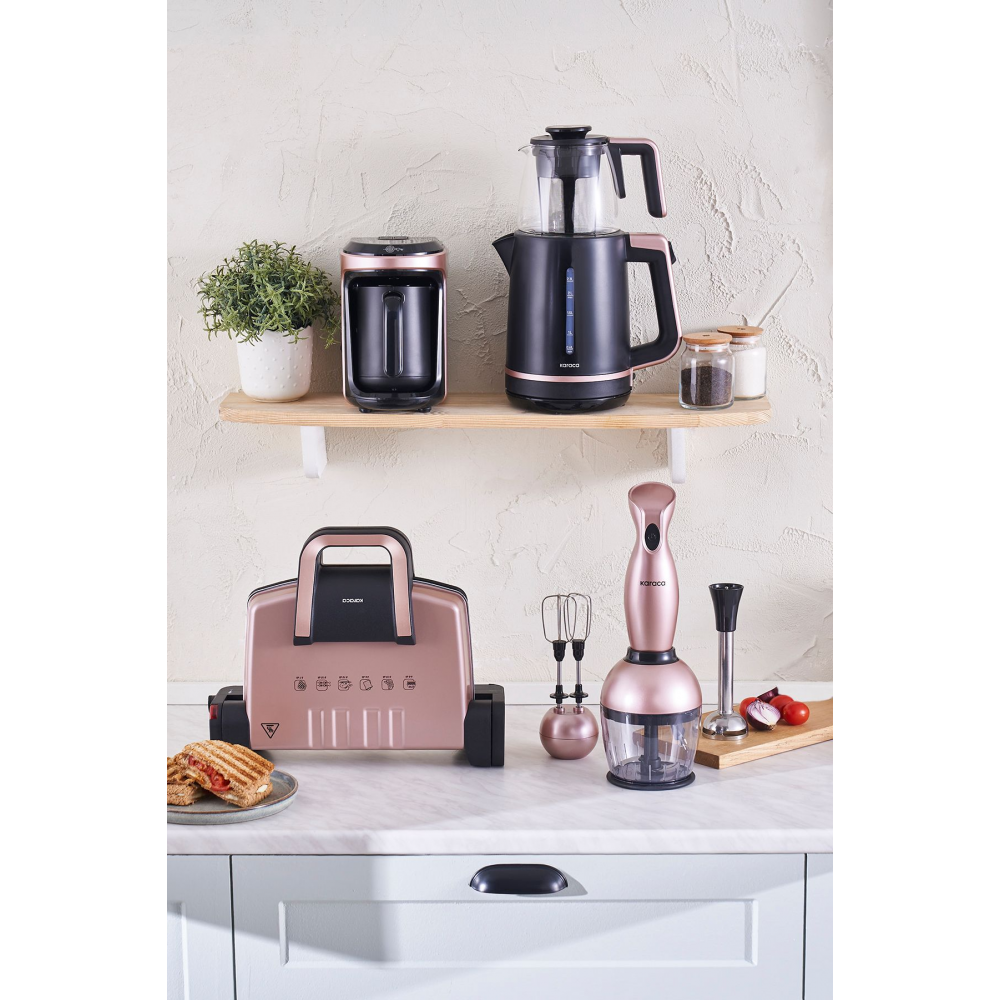 Gurme Super Plus 2.0 Elektrikli 9 Özellikli 4'lü Evlilik Paketi Rosegold