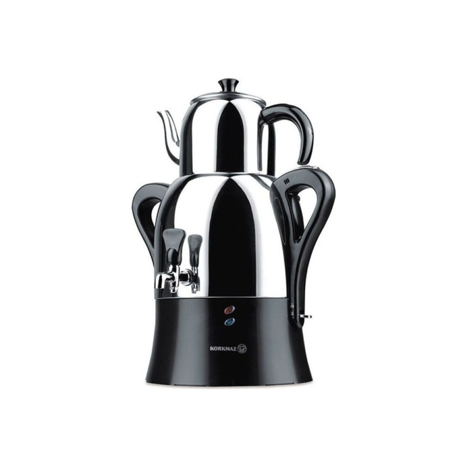 Çaykolik Semaver A341 - 04 Siyah / Inox Paslanmaz Çelik