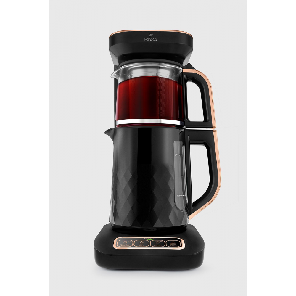 Robotea Pro Quartz 4 in 1 Konuşan Çay Makinesi Black Copper