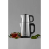 Tea Break 2 In 1 Çelik Su Isıtıcı Çay Makinesi Inox Siyah